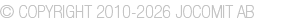 Copyright &copy; 2010-2026 JocomIT AB